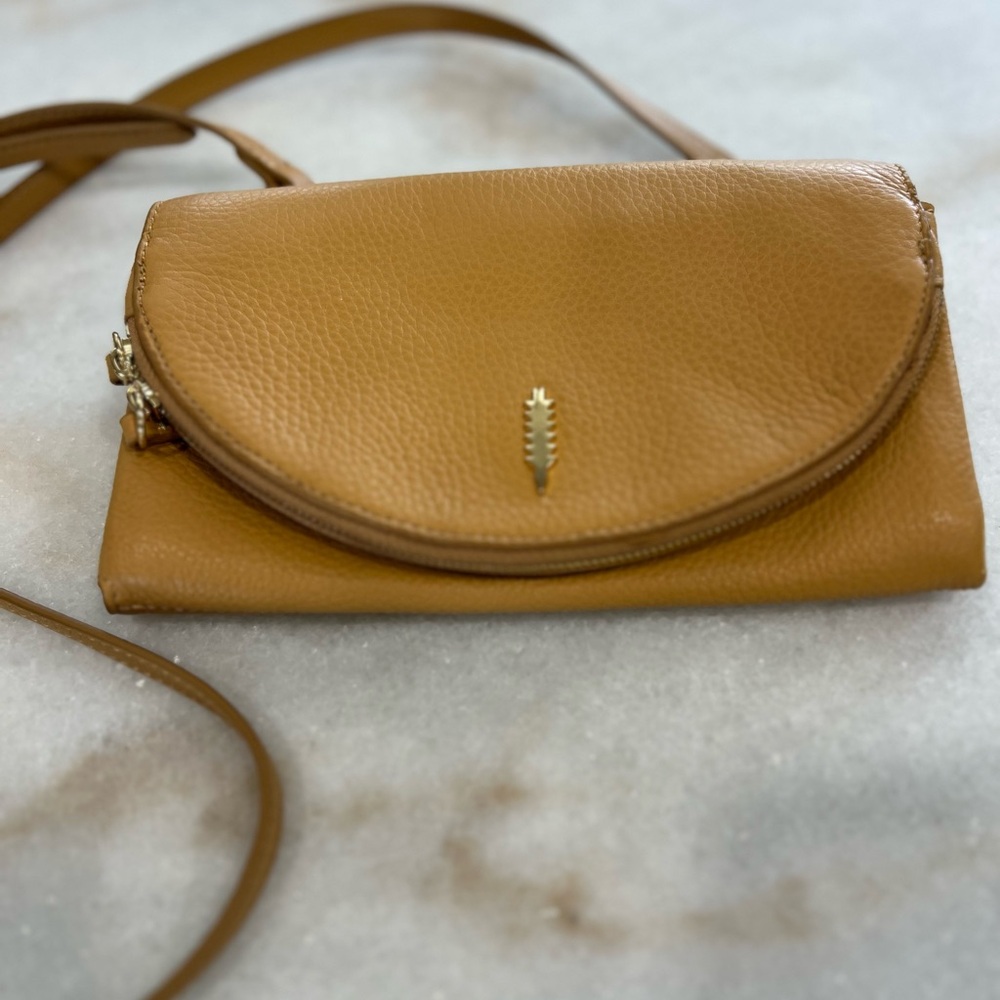 THACKER Leather Crossbody Nikki caramel color BAG A381221